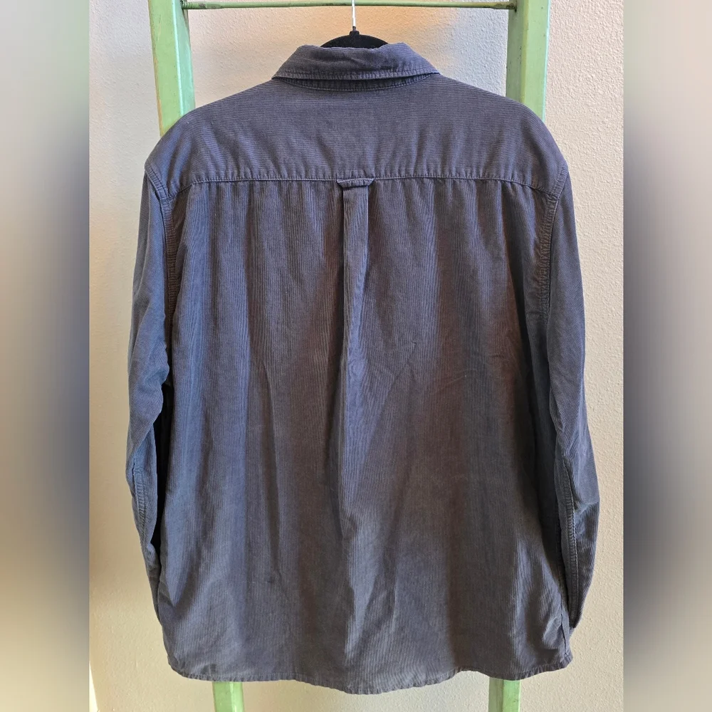 Quicksilver Bubble Cotton Corduroy Shirt Jacket, Iron Gate, Sz XL - Picture 4 of 10